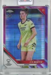 2021-22 Topps Chrome UEFA Women’s Champions League Soccer  Jen Beattie Base/Pink Prism/#14/RC 16/150