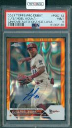 2023 Topps PRO Debut Luisangel Acuña Chrome Auto Orange Lava【16/25】 Frisco Roughriders