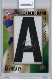 2021 Upper Deck SP Game Used  Maverick McNealy Leader Board Letter Marks Auto #LMMM5 07/20
