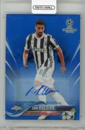 2017-18 TOPPS Chrome UEFA Champions League Sami Khedira Autographs Blue Refractors #6【131/150】 Juventus