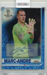 2018-19 TOPPS Chrome UEFA Champions League Marc-Andre ter Stegen Autographs Blue Wave Refractors #4【03/75】 FC Barcelona