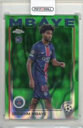 2024-25 TOPPS Chrome UEFA Club Competitions Ibrahim Mbaye Green Lava Refractors #15【03/99】 Paris Saint-Germain