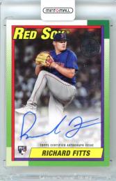2025 Topps Series2 Richard Fitts #90B2-RF 1990 Topps Baseball Autograph《やや難あり》 Red Sox