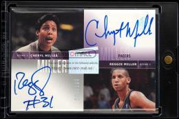 2003-04 Upper Deck SP Signature Edition #MM-MM Cheryl Miller/Reggie Miller Marquee Marks【003/100】 (MSV#1628)