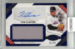 2025 TOPPS Tier One Tom Glavine Jumbo Relic Autographs Blue #AJRTG【26/49】 New York Mets