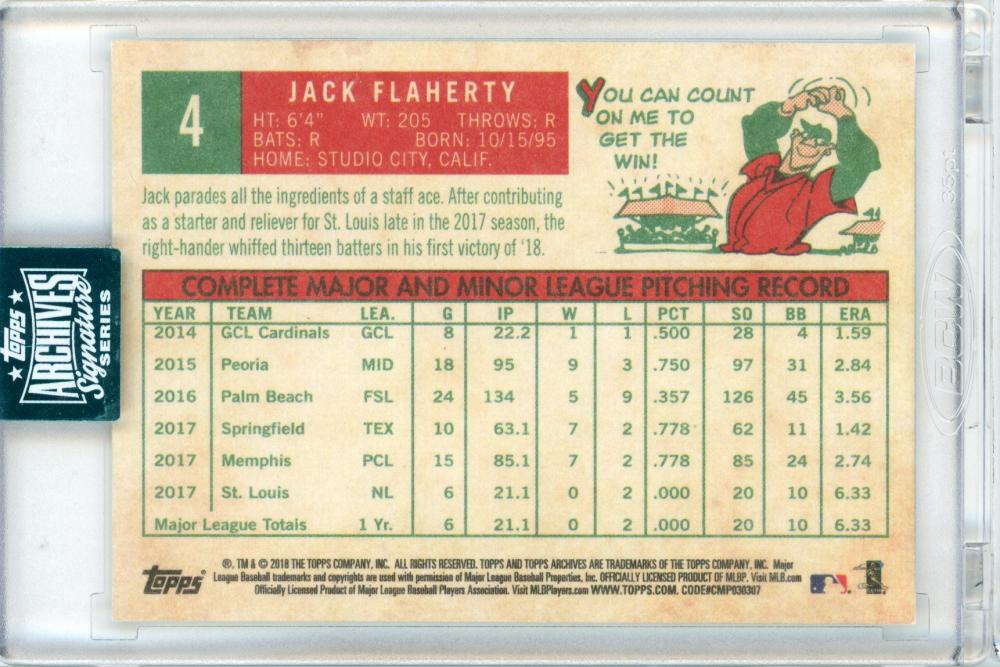 ミントモール / MINT 三宮店 / 2024 Topps Archives Signature Series Jack Flaherty