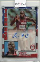 2024 TOPPS Chrome U.S. Olympic and Paralympic Hopefuls Grant Holloway 1984 Topps Autographs U.S. Flag Refractors #84AGH【34/76】 Track and Field