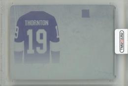 2017 LEAF In the Game Used Hockey Joe Thornton Gloves Are Off! #GO08 Cyan Plate【1/1】