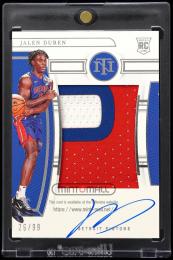 2022-23 Panini National Treasures #105 Jalen Duren RC Autograph Patch【26/99】 Detroit Pistons