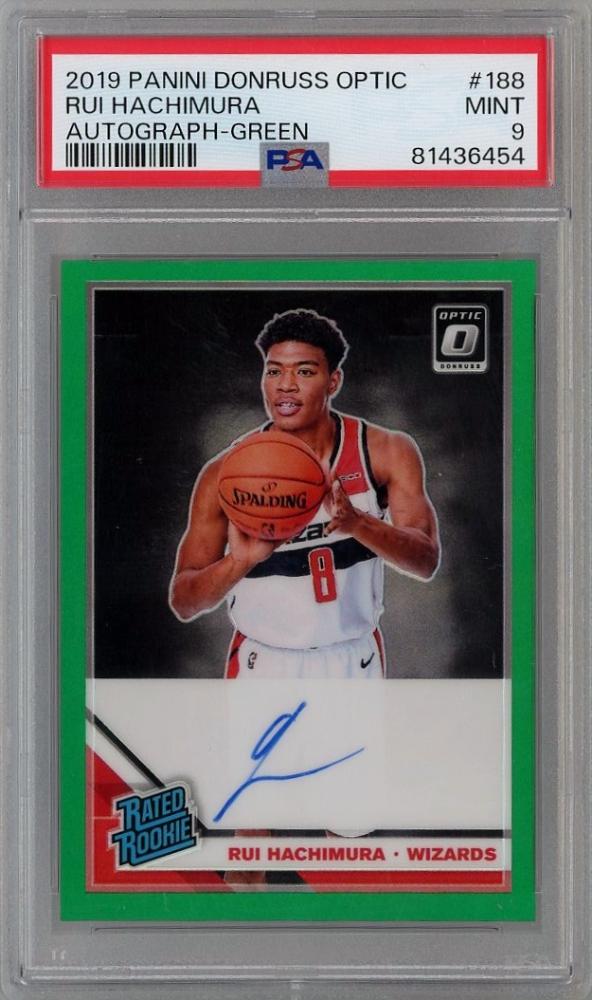 ミントモール / MINT 千葉店 / 2019-20 Panini Donruss Optic Rui Hachimura Rated  Rookies Signatures Green Auto RC #188 (PSA 9 MINT) 5/5