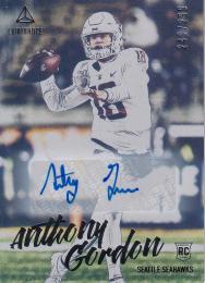2020 Panini Luminance Football  Seattle Seahawks Anthony Gordon Rookie Luminance Autographs 249/299