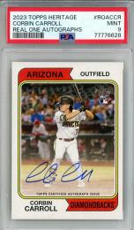 2023 Topps Heritage Corbin Carroll Real One Autographs【PSA9】《MINT》 Arizona Diamondbacks