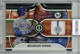 2022 Topps Tribute Brandon Nimmo Stamp of Approval Relics #SOA-BN 【019/199】 New York Mets