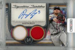 2023 Topps Museum Collection Austin Riley Single-Player Signature Swatches Dual Relic Autographs #SWDRA-ARI ※裏面白かけあり【130/253】 Atlanta Braves