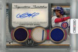 2023 Topps Museum Collection Christopher Morel Single-Player Signature Swatches Triple Relic Autographs #SWTRA-CM RC ※裏面白かけあり【183/199】 Chicago Cubs