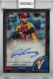 2023 Topps World Baseball Classic Pablo Lopez Autographs Black Difractor Foil #AV-PL【07/10】 Venezuela