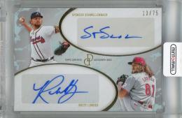 2025 Topps Dynamic Duals Spencer Schwellenbach/Rhett Lowder Dual Autographs Silver #17A【13/75】 Atlanta Braves/Cincinnati Reds