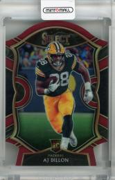 2020 Panini Select Green Bay Packers A.J. Dillon Base Concourse Maroon Die Cut(パラレル版)