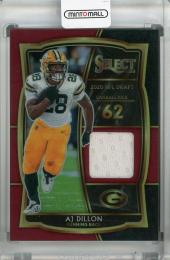 2020 Panini Select Green Bay Packers A.J. Dillon  Draft Selections Memorabilia Red(パラレル版)