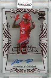 2021 Leaf Trinity  Marquez Stevenson Clear Autographs Red(パラレル版) 2/15