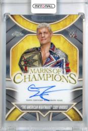 2025 Topps Chrome WWE “The American Nightmare” Cody Rhodes Marks of Champions Autographs #MOC-CR ※裏面へこみあり Smackdown