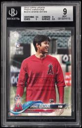 2018 Topps Update #US1A Shohei Ohtani Red Pullover Photo Variations【BGS MINT 9】 Los Angeles Angels