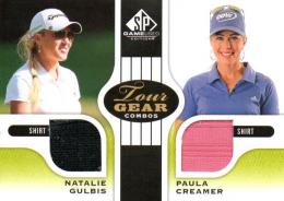 2012 UPPER DECK SP Game Used Golf  Natalie Gulbis & Paula Creamer Combo Event Used Shirt