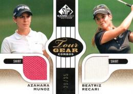 2012 UPPER DECK SP Game Used Golf  Azahara Munoz & Beatriz Recari Combo Event Used Shirt 29/35