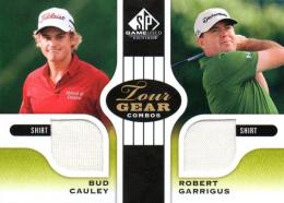 2012 UPPER DECK SP Game Used Golf  Bud Cauley & Robert Garrigus Combo Event Used Shirt