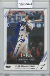 2025 BBM FUSION / 原辰徳(読売ジャイアンツ) ホロブルー箔サイン入りパラレルカード 【13/75】