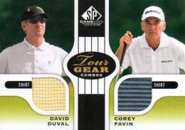 2012 UPPER DECK SP Game Used Golf  David Duval & Corey Pavin Combo Event Used Shirt