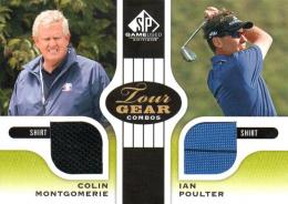 2012 UPPER DECK SP Game Used Golf  Colin Montgomerie & Ian Poulter Combo Event Used Shirt