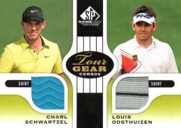 2012 UPPER DECK SP Game Used Golf  Charl Schwartzel & Louis Oosthuizen Combo Event Used Shirt