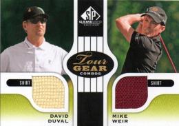 2012 UPPER DECK SP Game Used Golf  David Duval & Mike Weir Combo Event Used Shirt
