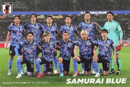 2022 カルビー サッカー日本代表チームチップス #C-3 2022.6.6対ブラジル戦スターティングメンバー チェックリストカード