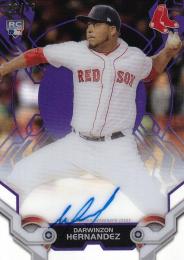 2019 Topps High Tek Boston Red Sox Darwinzon Hernandez Autographs Purpleパラレル版 23/99