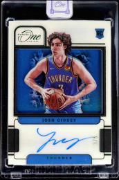 2021-22 Panini One and One Josh Giddey Rookie Autographs Green #14 Josh Giddey 【3/5】 Oklahoma City Thunder