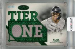 2024 Topps Tier One Aaron Judge Tier One Relics Die-Cut Green #T1RD-AJ ※へこみあり【49/49(ラストナンバー)】 New York Yankees