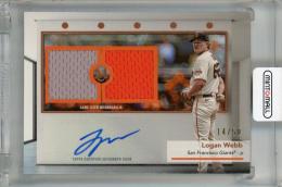 2024 Topps Museum Collection Logan Webb Single-Player Signature Swatches Dual Relic Autographs Copper #SWDRA-LW 【14/50】 San Francisco Giants