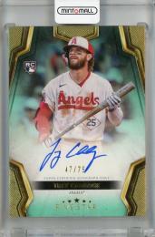 2024 Topps Five Star Trey Cabbage Five Star Base Autographs Aqua #FSA-TC RC ※傷あり【47/75】 Los Angeles Angels