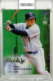 2025 BBM ベースボールカード 1STバージョン 渡部聖弥 #319 ルーキーパラレル 金箔版【065/100】 西武