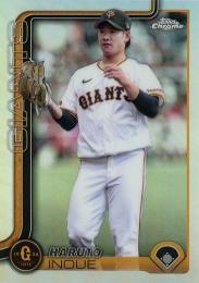 2025 TOPPS Chrome NPBプロ野球 #57 井上温大(巨人)【リフラクターパラレル版】レギュラーカード