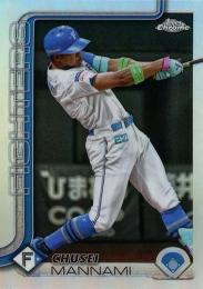 2025 TOPPS Chrome NPBプロ野球 #83 万波中正(日本ハム)【リフラクターパラレル版】レギュラーカード