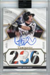 2021 TOPPS Luminaries Hit Kings Autograph Patches #HKAPI Ichiro 【6/15】 Miami Marlins