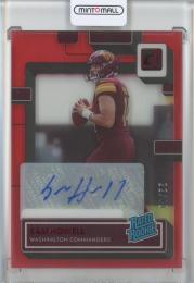 2022 Panini Clearly Donruss Football  Sam Howell Rated Rookie Autograph Red 22/49