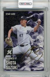 2025 カルビー 鈴木昭汰 金箔サインカード 千葉ロッテマリーンズ