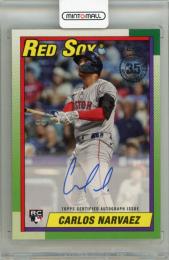 2025 TOPPS Update Series Carlos Narvaez 1990 Topps Autographs #90B2CN Boston Red Sox