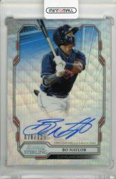 2019 BOWMAN Sterling Bo Naylor Prospect Autographs Wave Refractors #BSPABN【070/125】 Cleveland Indians