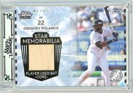 2024 EPOCH 千葉ロッテマリーンズ STARS&LEGENDS WITH MEMORABILIA グレゴリー・ポランコ #SMC-03 Star Memorabilia Player Used Bat Core バットカード コア版【41/75】