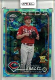 2024 Topps Chrome Update Andrew Abbott Rookie Debut Aqua Blue Lava Lamp Refractors【061/175】 Cincinatti Reds